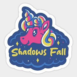 fall and the unicorn Sticker